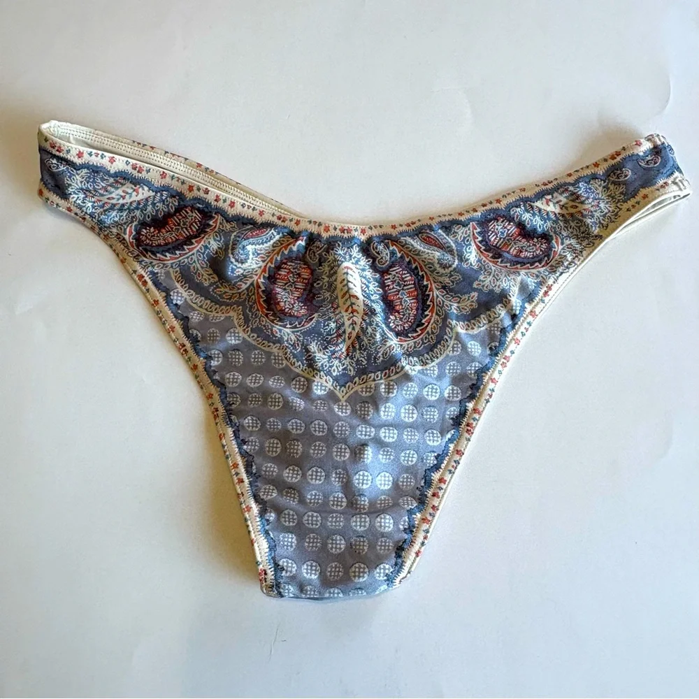 Zimmermann Women's 10-12 Paisley Print Bikini Bottom Cheeky‎ NWOT